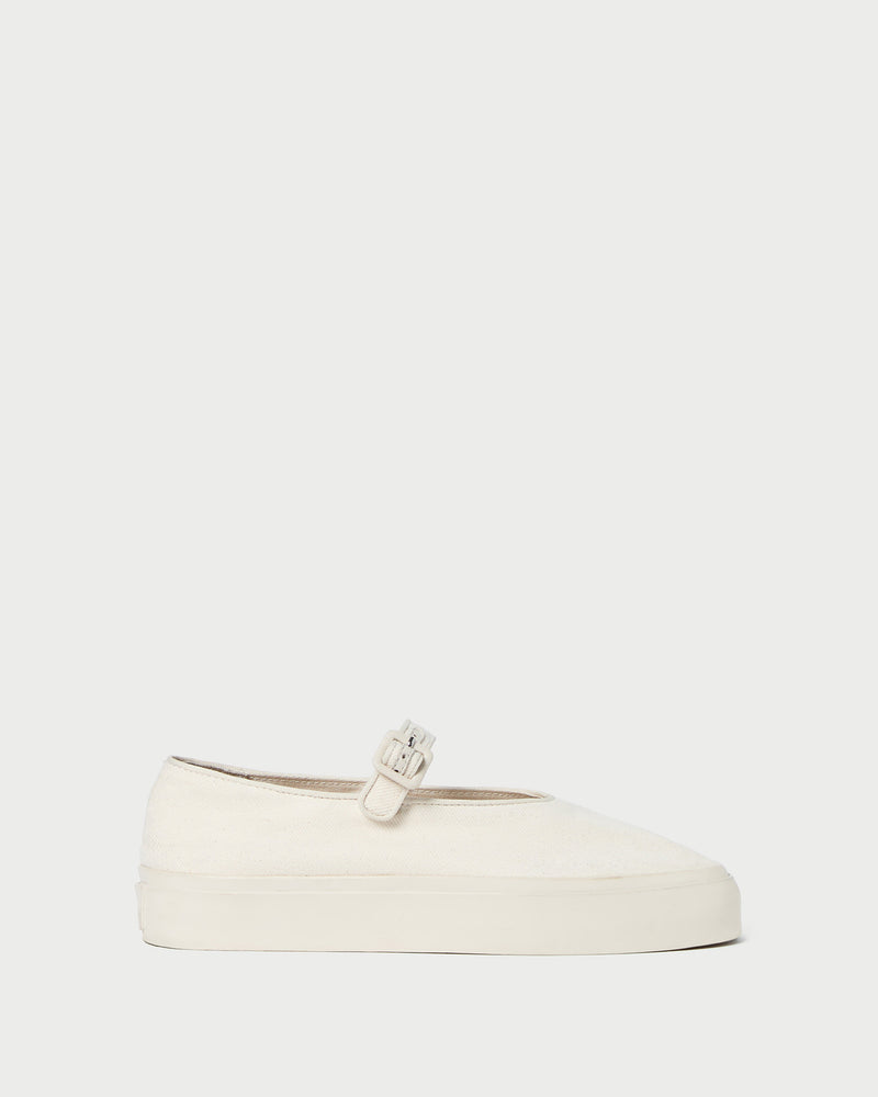 Cooper Natural Mary Jane Sneaker in natural canvas.