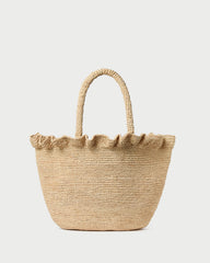 Cyrus Raffia Woven Tote With Ruffle By Loeffler Randall Online