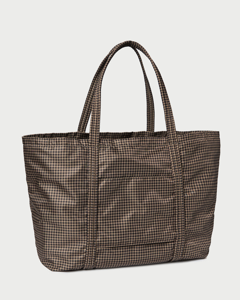 Color: Brown/Black Check