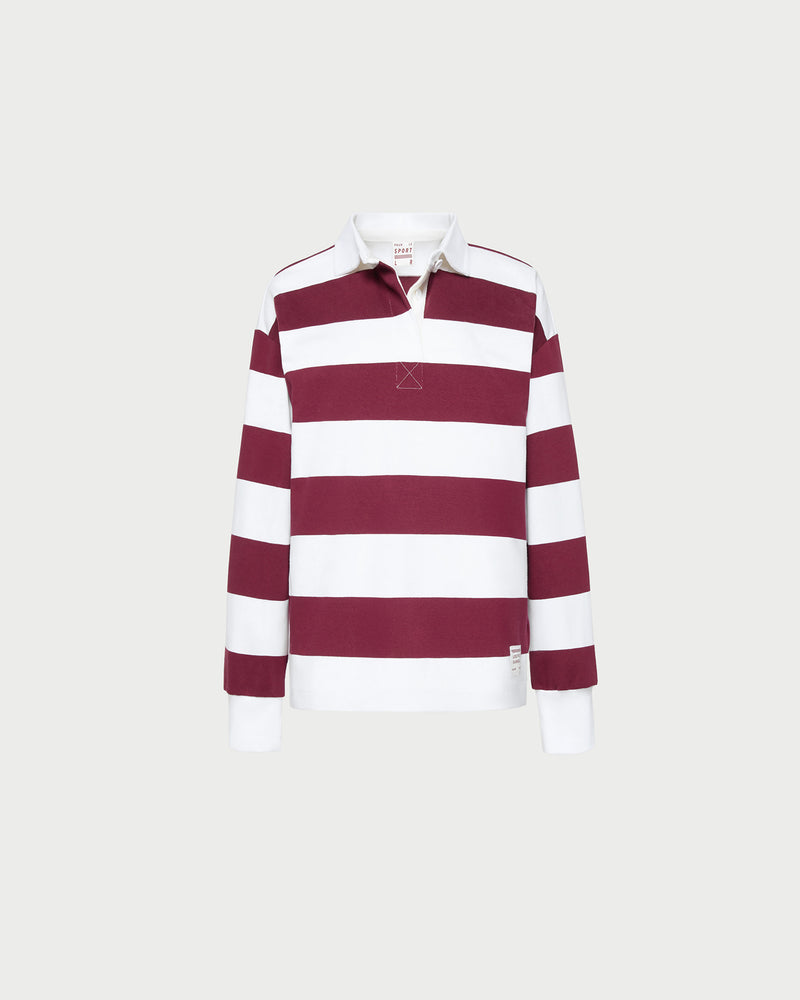 Color: Maroon/White Stripe