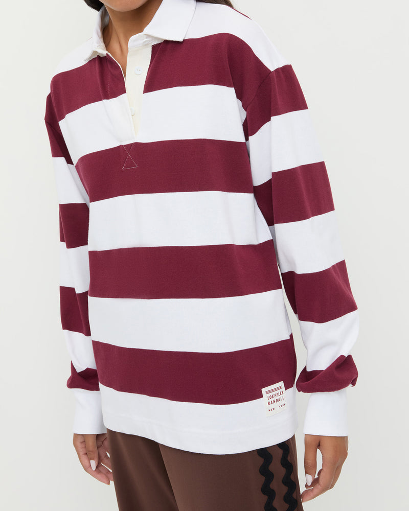 Color: Maroon/White Stripe