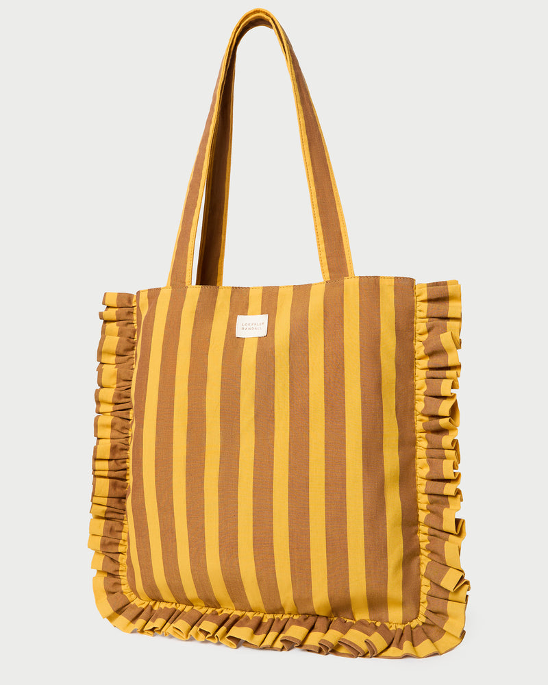 Color: Brown/Yellow Stripe