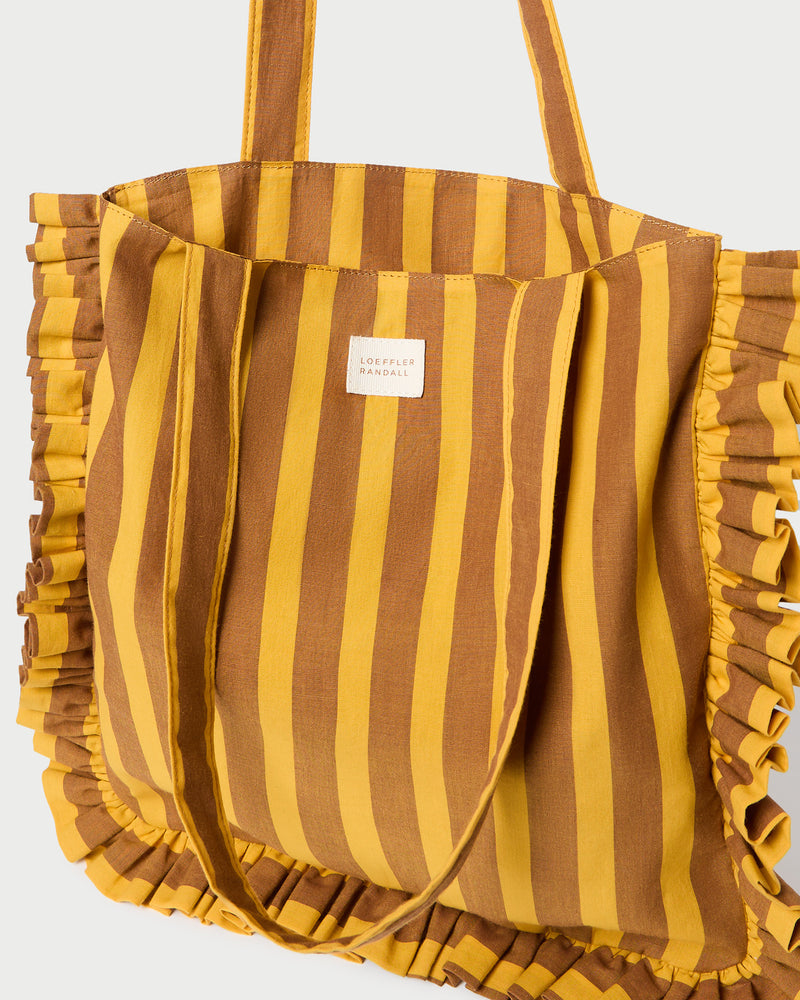 Color: Brown/Yellow Stripe