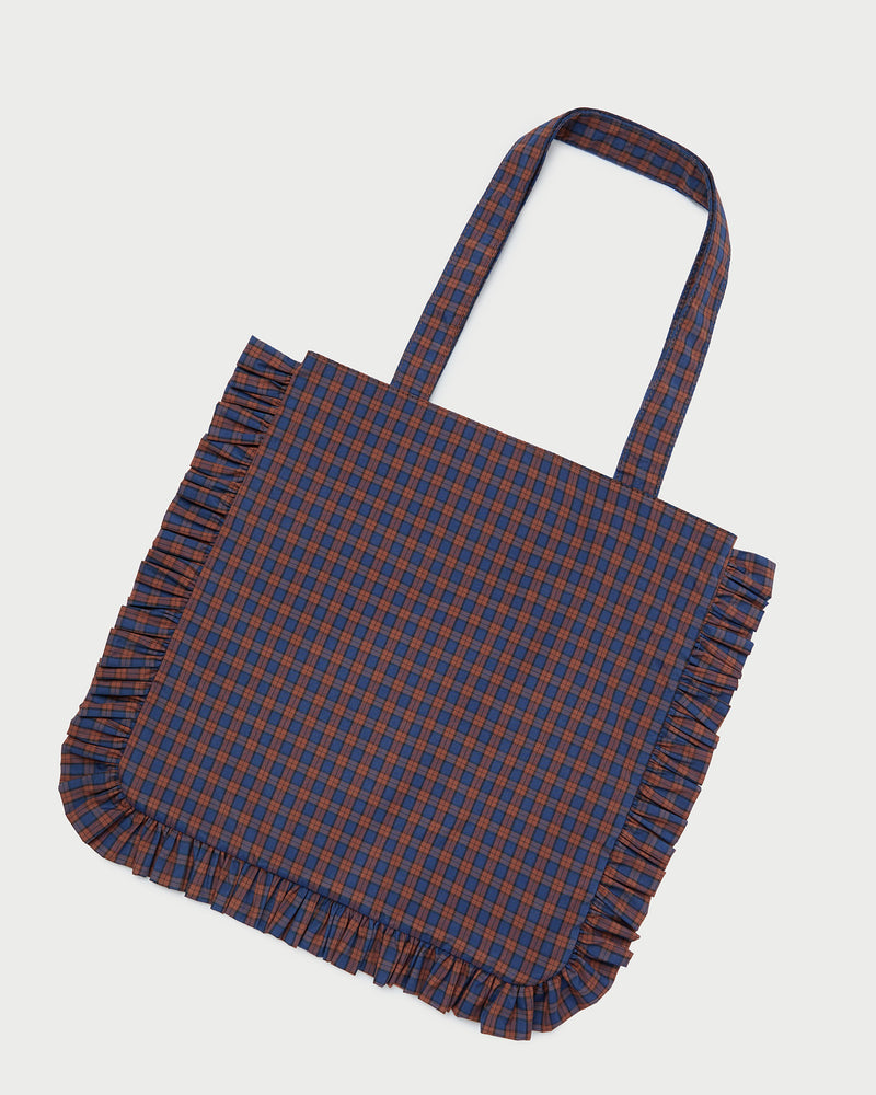 Color: Navy/Rust Plaid