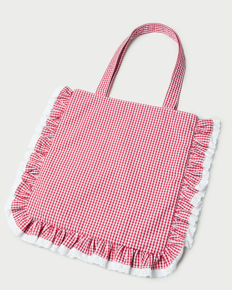 Color: White/Red Gingham