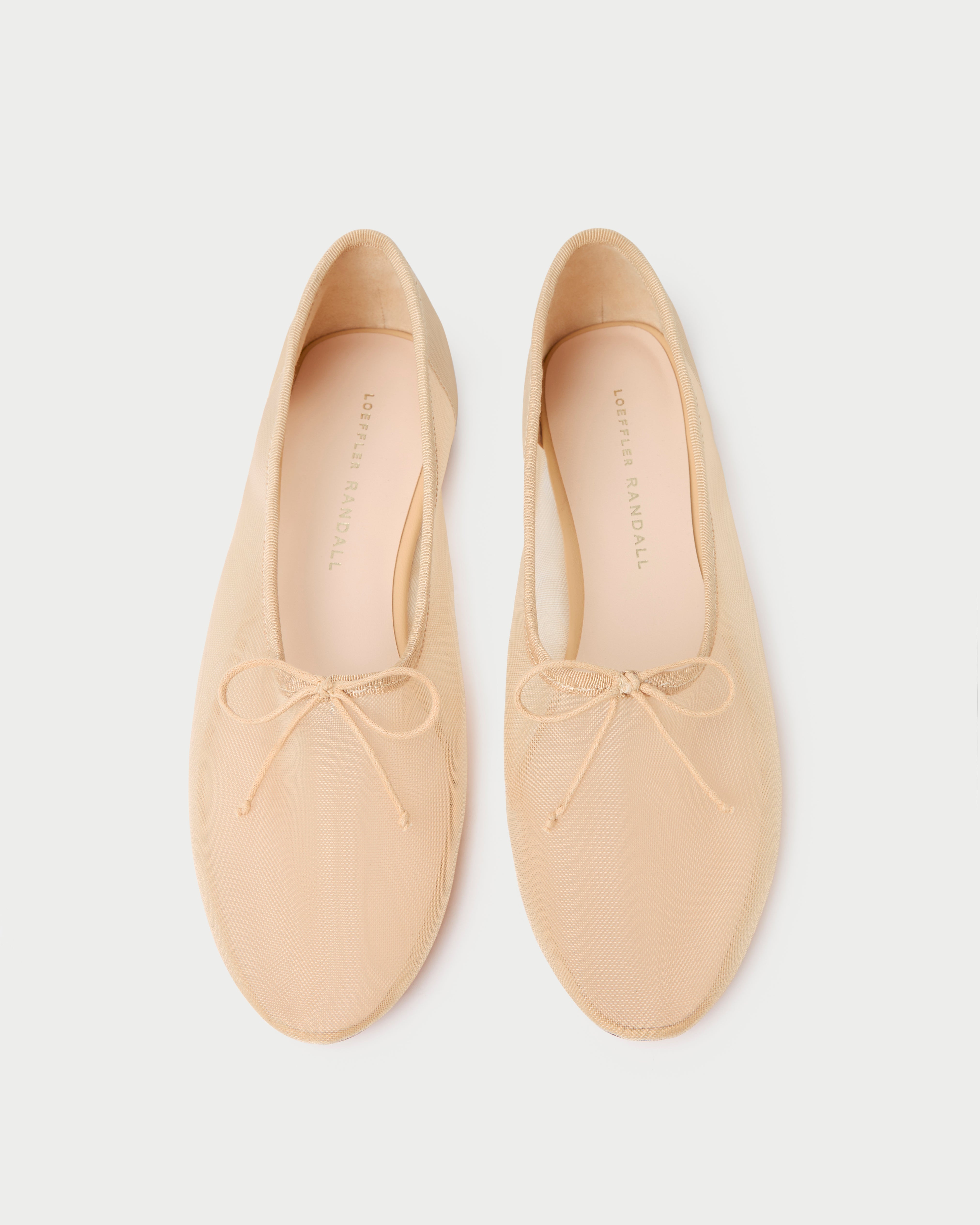 Coach Landon Round Toe Ballet good Flat Cream/Gold Fabric Trimmed in Gold Leather 6B