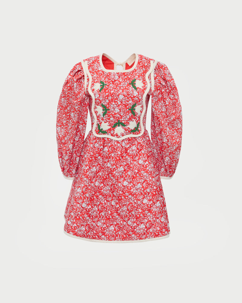 Color: Red Rosette Floral