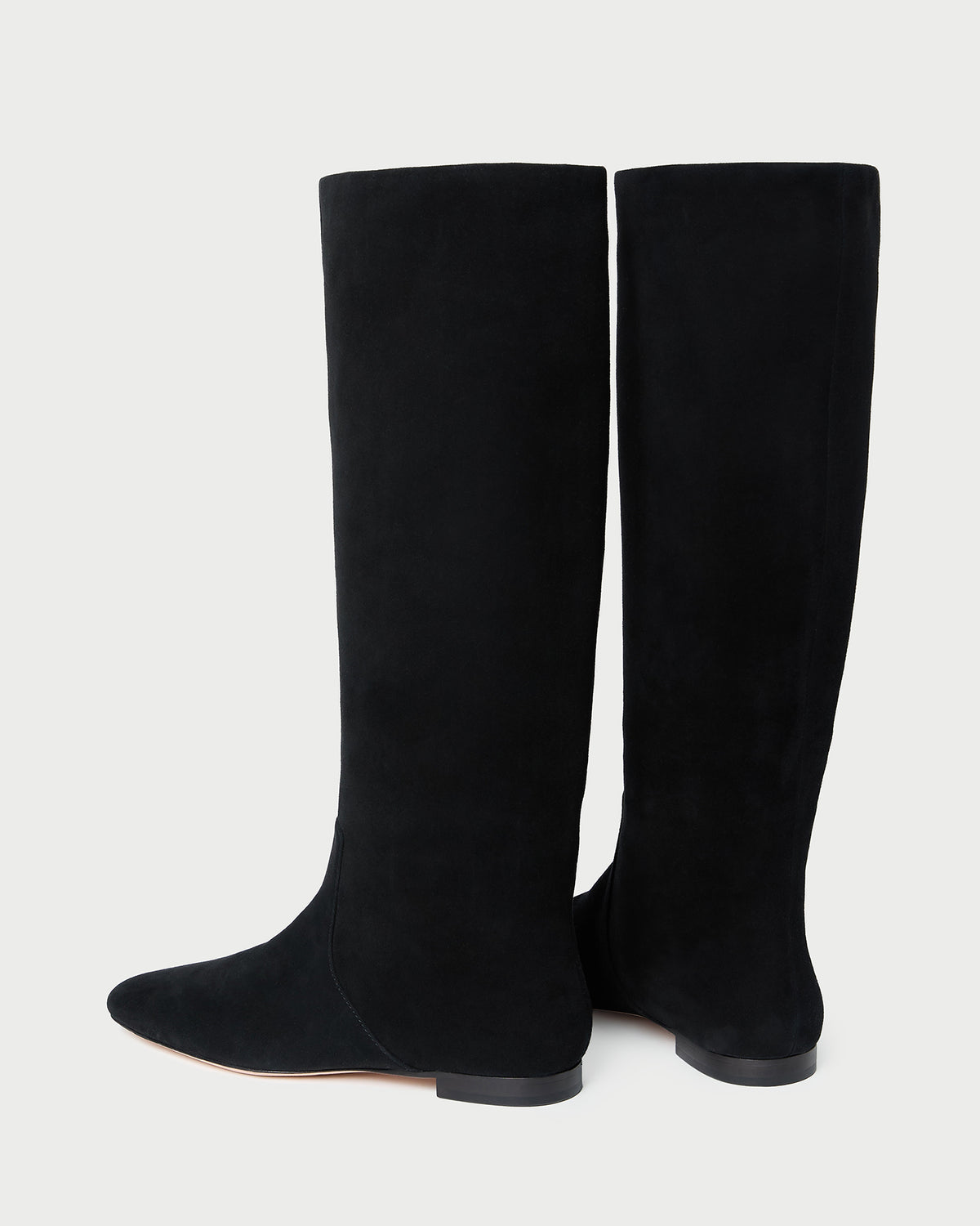 Lillian Black Suede Tall Boot in black suede.