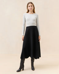 【GLOWNY】22FW NOUR WOOL SKIRT Wool Skirt, A Line Maxi Skirt, Winter Skirt Women, Long Wool