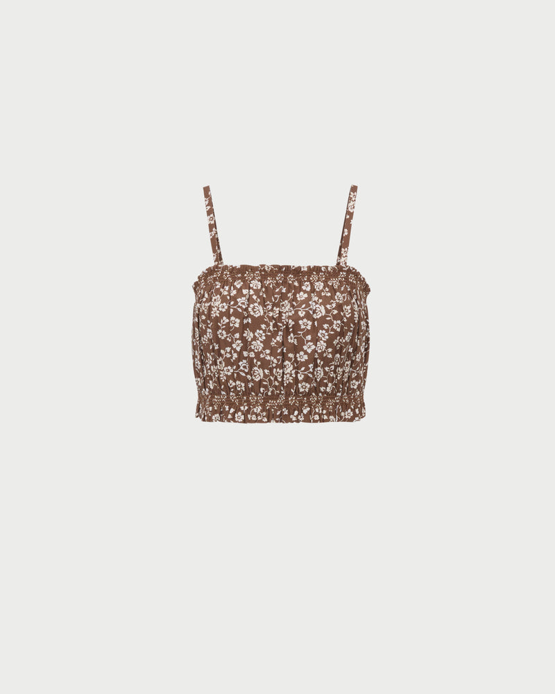 Color: Brown/Cream Floral