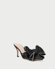 Margot Black/Crystal Bow Mule | Mules | Footwear