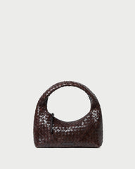 Mercer Chocolate Woven Leather Shoulder Bag | Handbags
