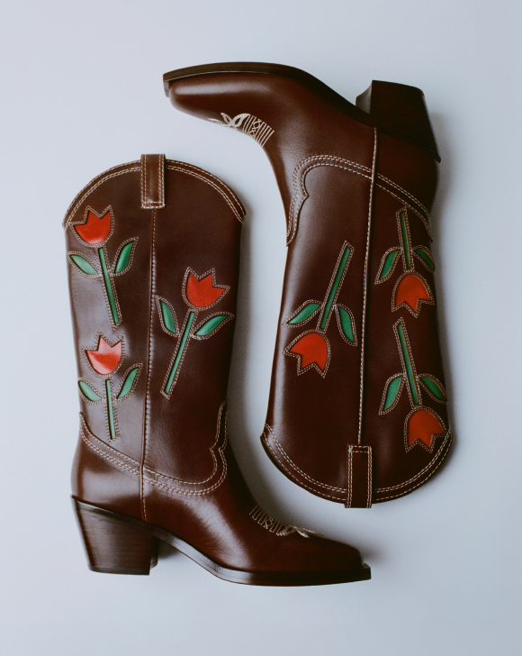 Wilder Espresso Tulip Leather Mid-Calf Boot
