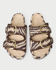 Nico Zebra Two-Band Sandal | Flat Sandals | Footwear
