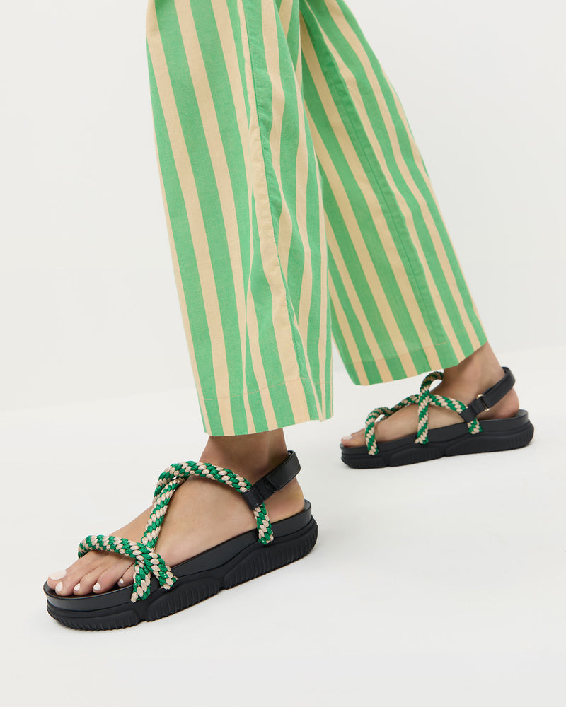 Color: Black/Green/Cream
