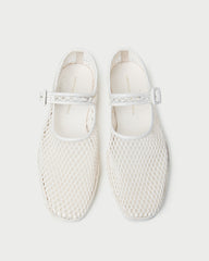 Maryjane shoes/White　24センチ相当 Rita White Netted Mary Jane | Flats | Footwear