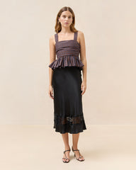 Saskia Black Silk Skirt | Skirts | Apparel