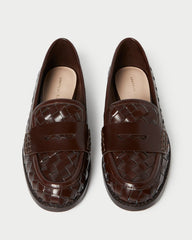 【PORTERNA】Levi velcro loafers Rachel Espresso Woven Loafer l Loafers l Footwear