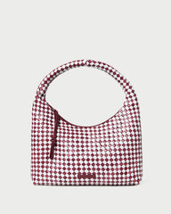 Willow Maroon/White Woven Hobo Bag | Shoulder Bags | Handbags