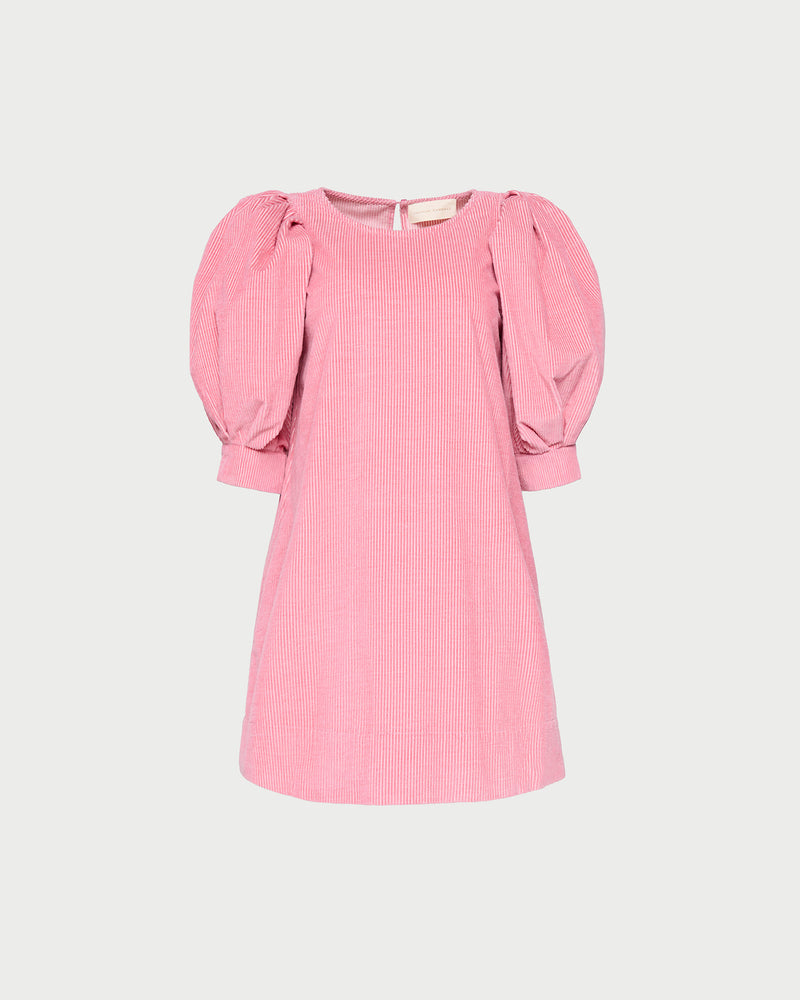 Willy Mini Dress in pink corduroy.