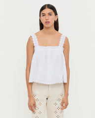 Emma White Poplin Top | Tops | Apparel