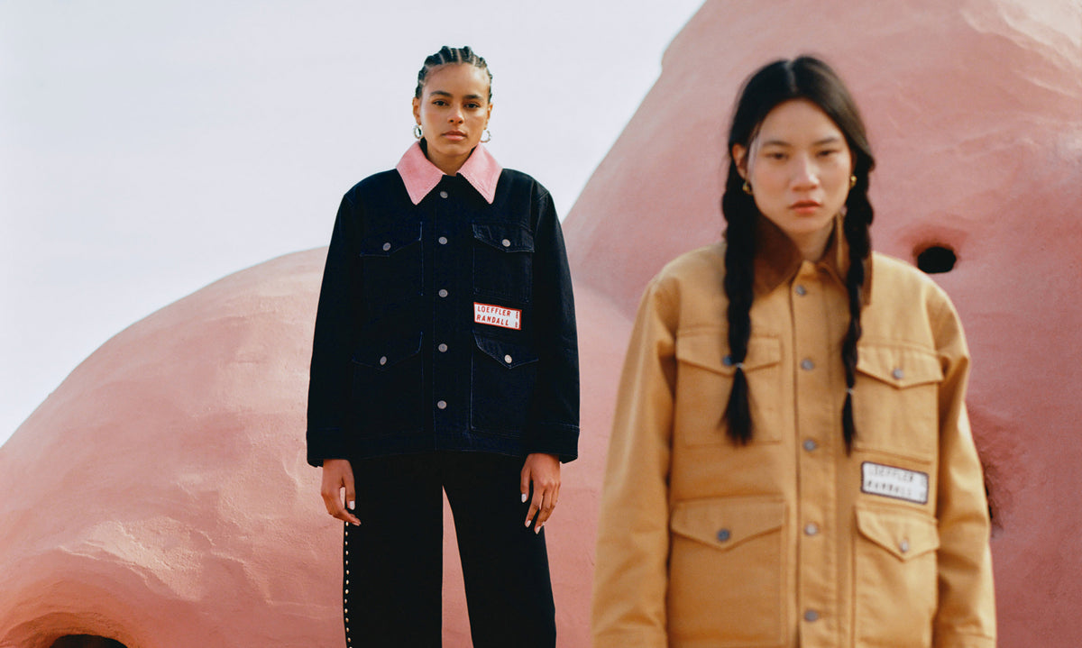 Quincy Jacket in black/pink and tan/brown - Loeffler Randall