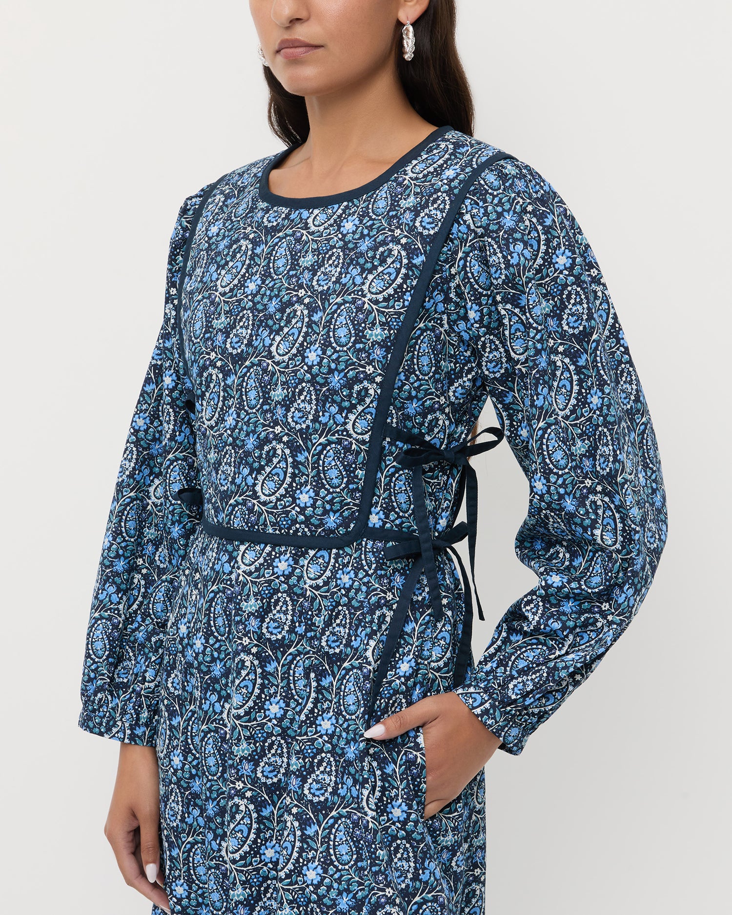 Ainsley Blue Floral Dress | Dresses | Apparel Blue Paisley Floral / M Ainsley Blue Floral Dress | Dresses | Apparel Blue Paisley Floral / M