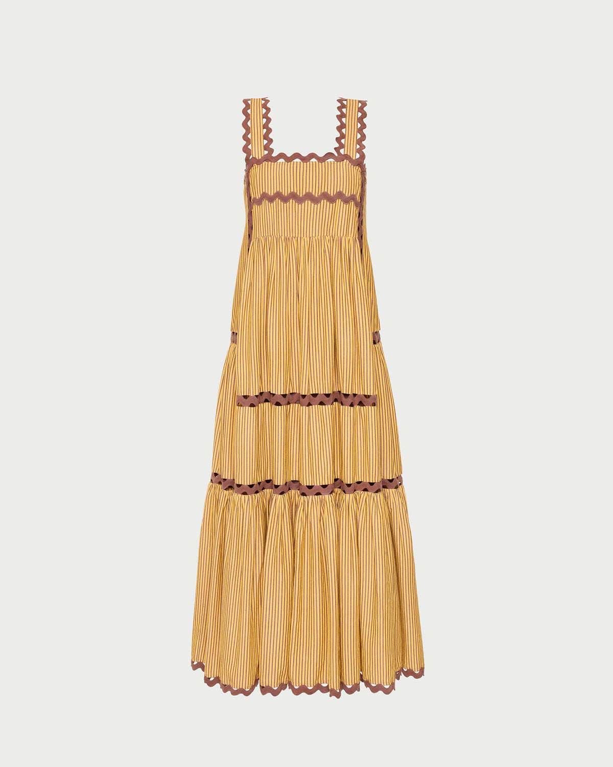 Color: Brown/Yellow Stripe