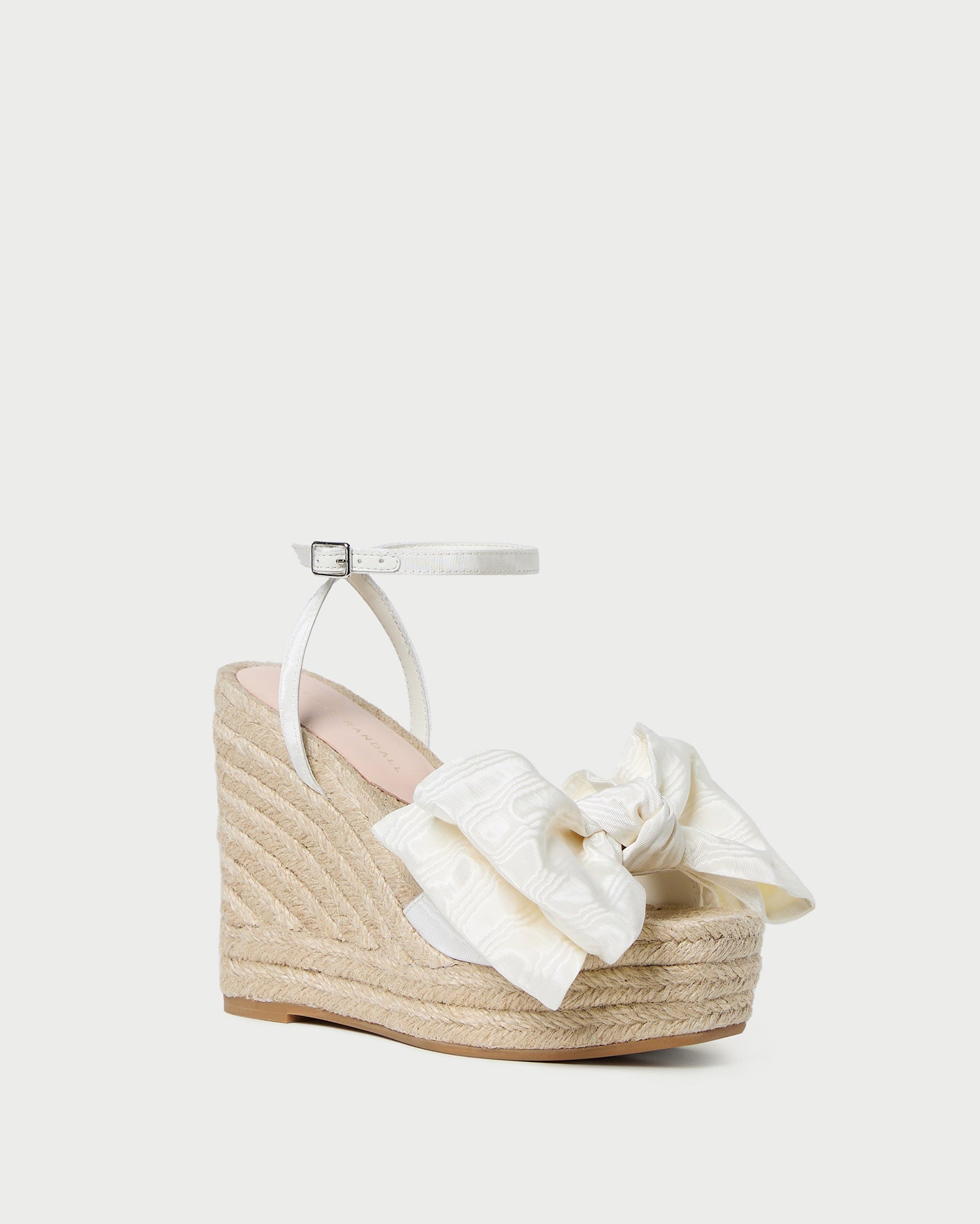 Loeffler Randall Angelina Bow Wedge Women's Shoes Cream/Natural : 8.5 B