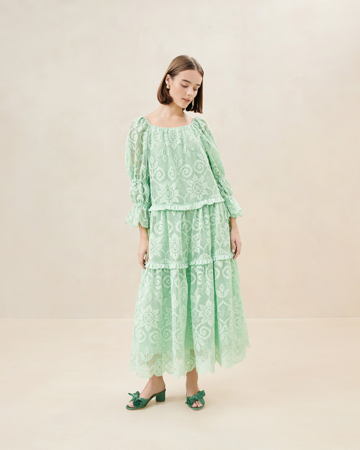 UO Antoinette Lace-Inset Maxi Dress curated on LTK