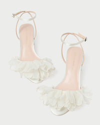 Aria Pearl Organza Heeled Sandal