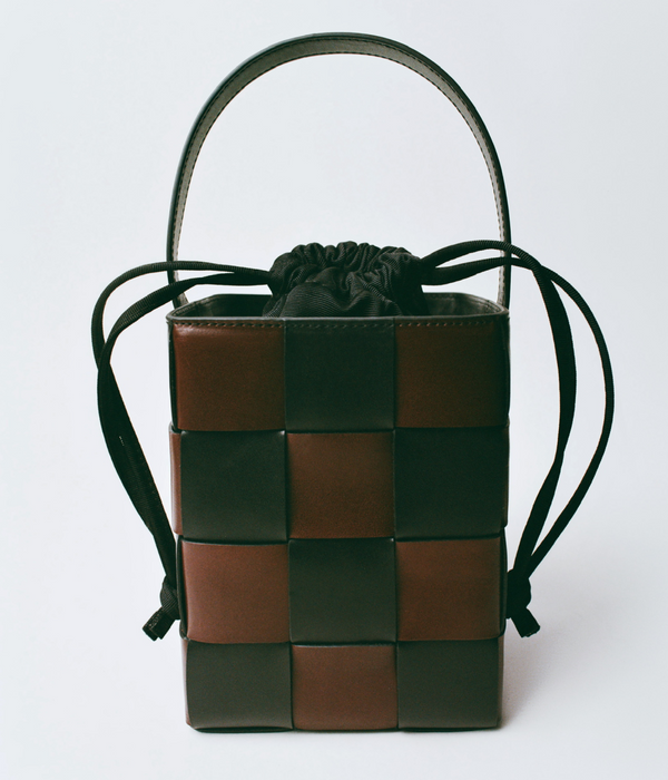 Laith Black/Brown Woven Bucket Bag - Loeffler Randall