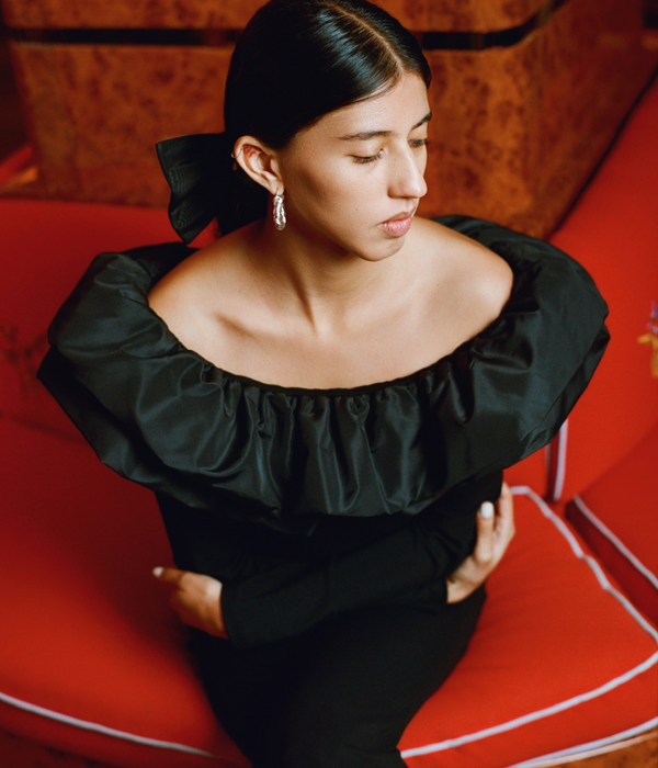 Suki Dress in black jersey fabric - Loeffler Randall