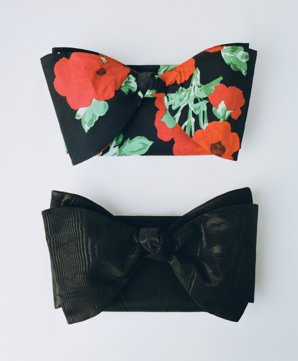 Valerie Black Floral Bow Bag and Valerie Black Moiré Bow Clutch - Loeffler Randall