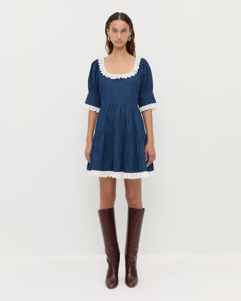 Color: Indigo/White