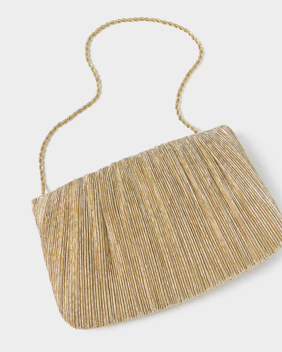 Gold Foil Lamé Clutch