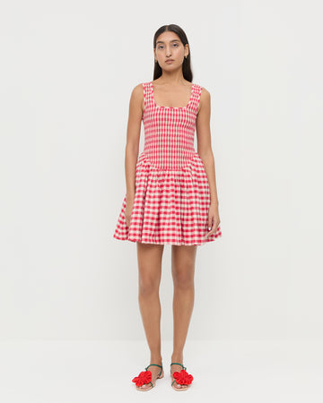 ceronne gingham cotton mini dress Frankies Bikinis - Coast Cotton Gingham Mini Dress