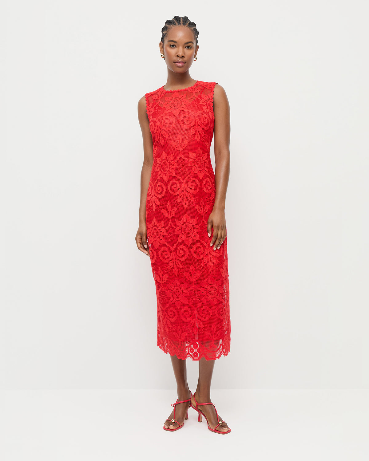 Camille Red Lace Dress | Dresses | Apparel Red / 4 Camille Red Lace Dress | Dresses | Apparel Red / 4