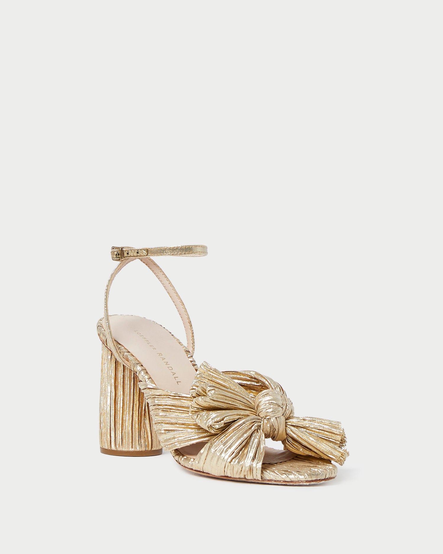Camellia Bow Heel Gold Heeled Sandals Footwear