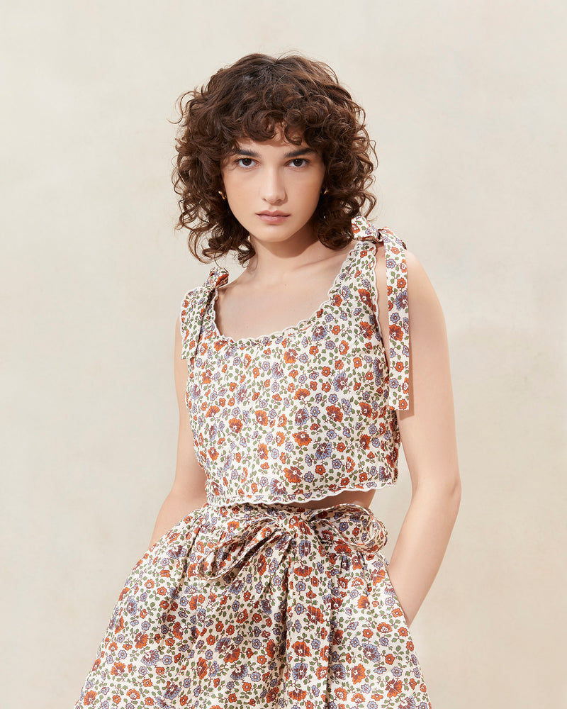 Color: Cream Folk Floral