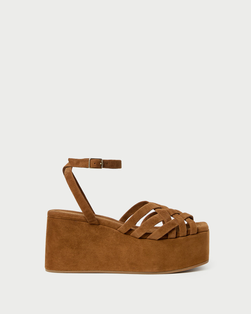 Channing Cacao Suede Platform Sandal