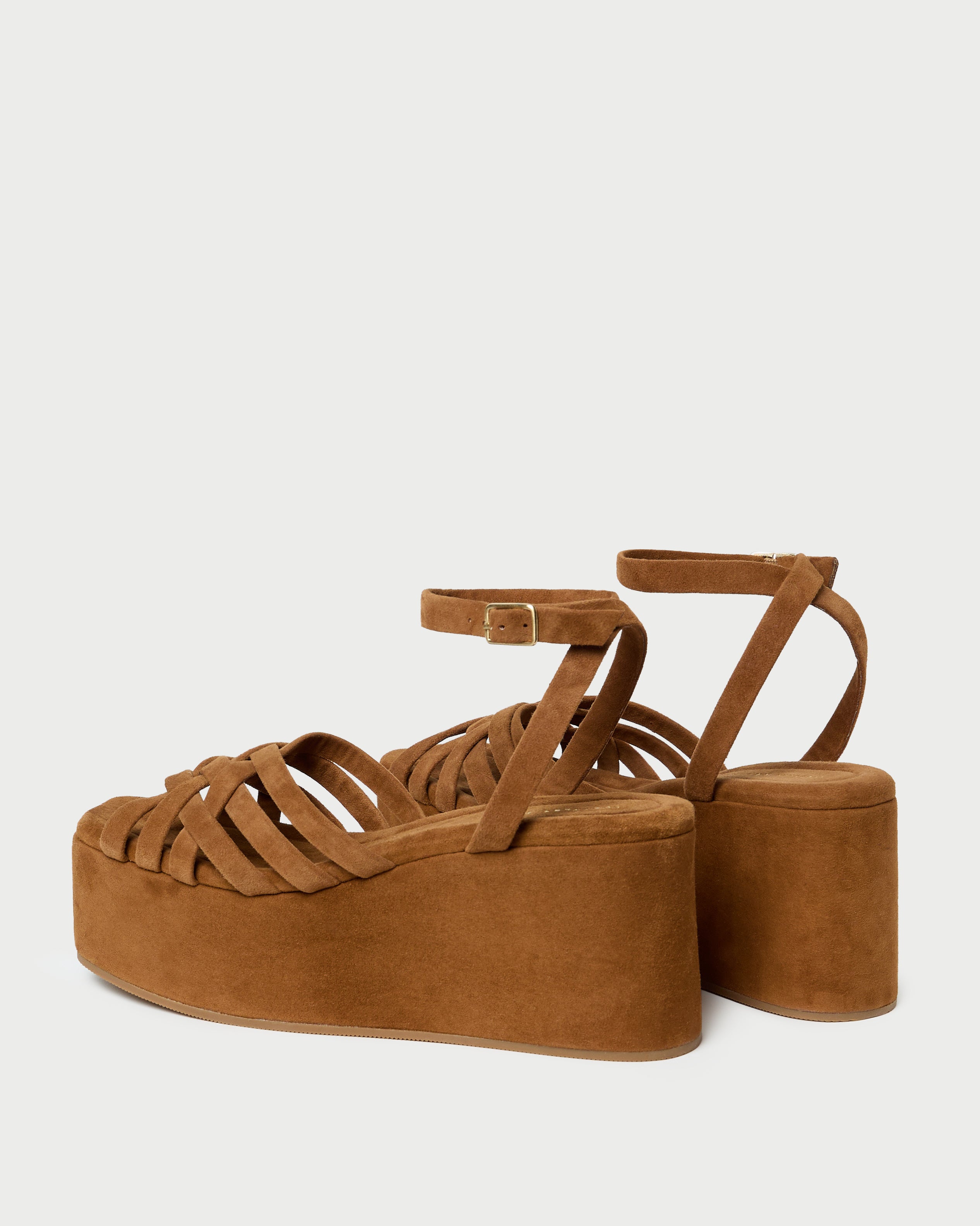 Channing Cacao Suede Platform Sandal | Footwear