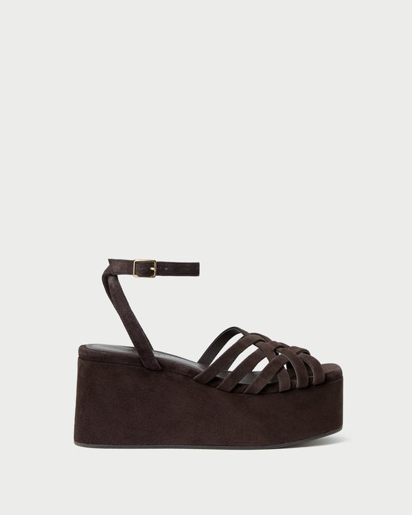 Channing Brown Suede Platform Sandal