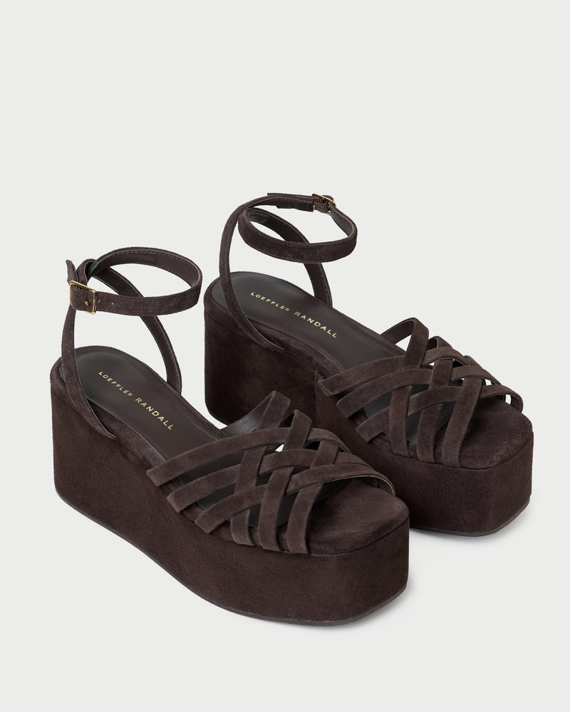 Channing Brown Suede Platform Sandal