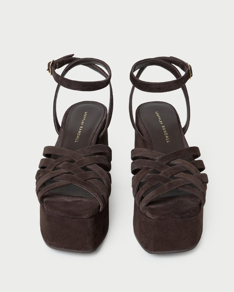 Channing Brown Suede Platform Sandal
