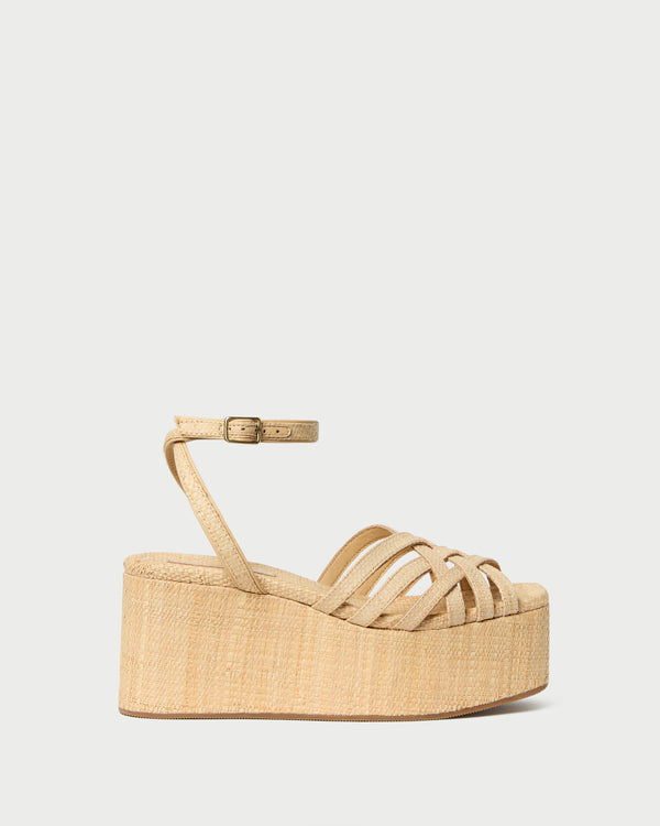Channing Natural Raffia Platform Sandal