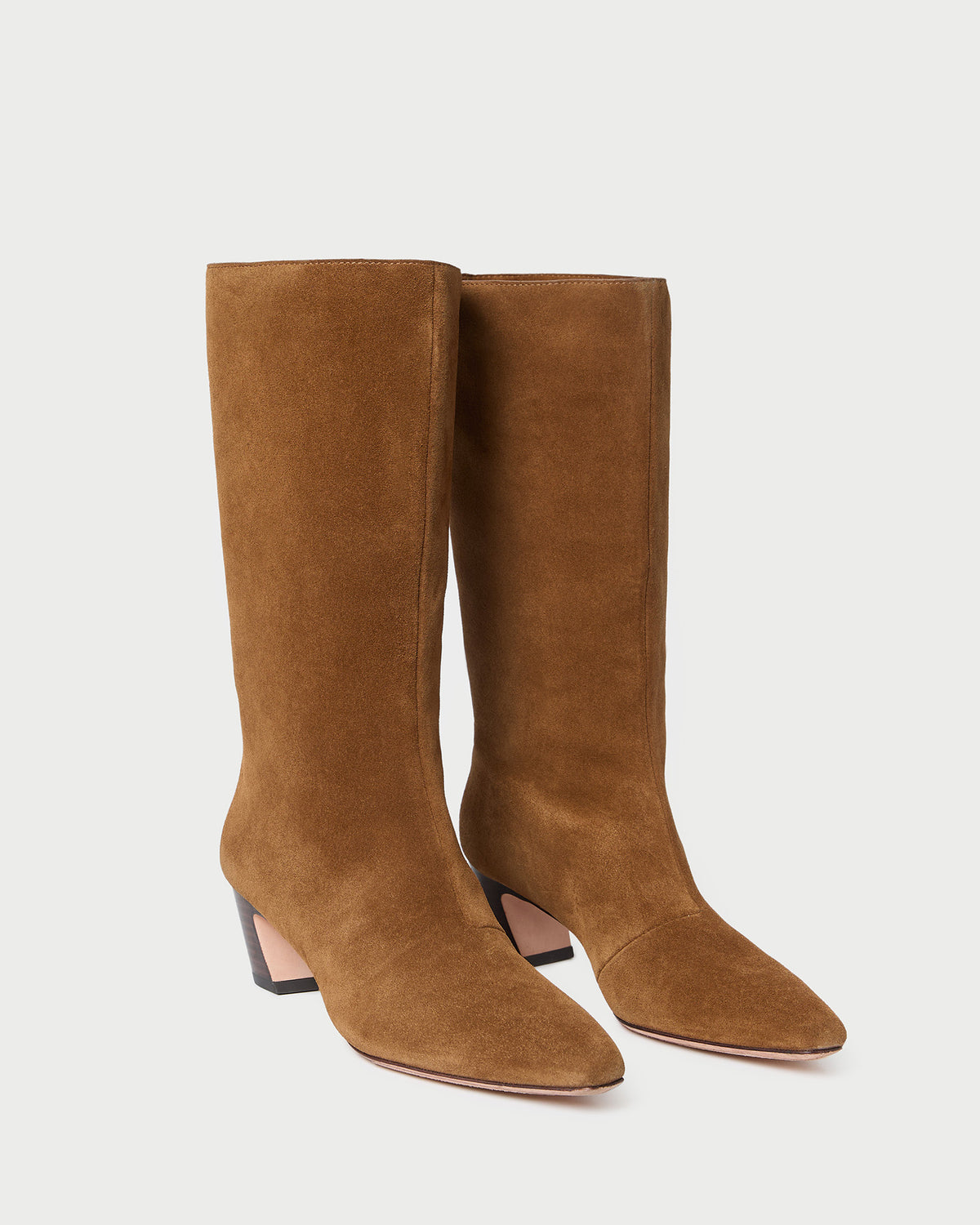 Cleo Cacao Suede Mid-Calf Boot in cacao brown suede.