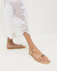 Dana Champagne Strappy Jelly Sandal
