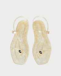 Dana Champagne Strappy Jelly Sandal