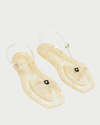 Dana Champagne Strappy Jelly Sandal